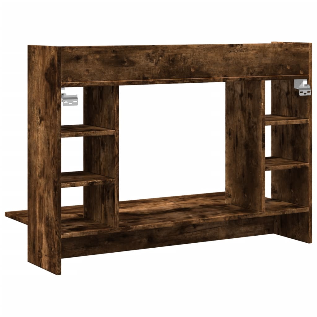 vidaXL Birou montat perete stejar fumuriu 105x48x75cm lemn prelucrat