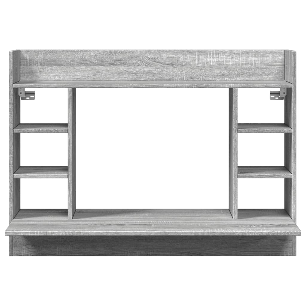 vidaXL Birou montat pe perete sonoma gri 105x48x75cm lemn prelucrat