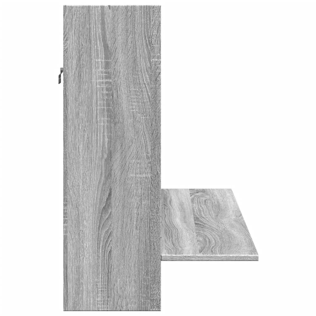 vidaXL Birou montat pe perete sonoma gri 105x48x75cm lemn prelucrat