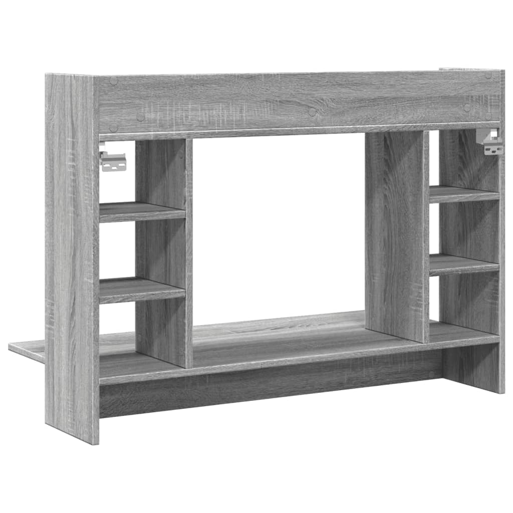 vidaXL Birou montat pe perete sonoma gri 105x48x75cm lemn prelucrat