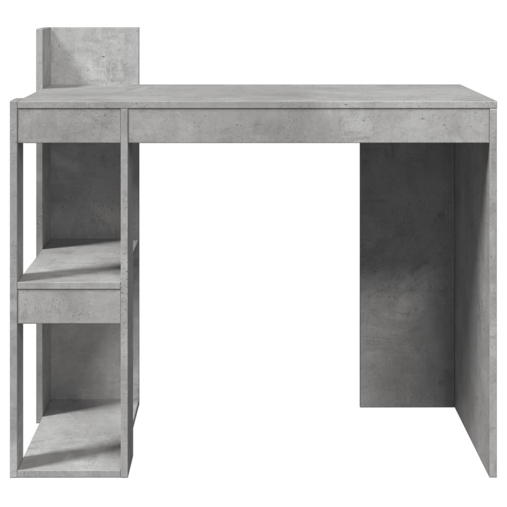 vidaXL Birou, gri beton, 103,5x56,5x94 cm, lemn prelucrat