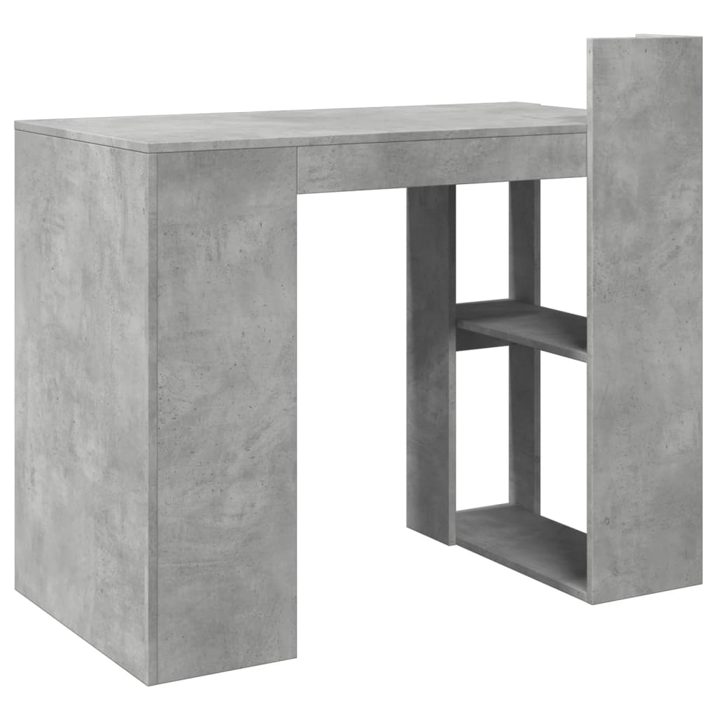 vidaXL Birou, gri beton, 103,5x56,5x94 cm, lemn prelucrat