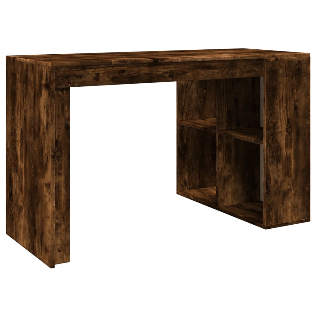 vidaXL Birou, stejar fumuriu, 123,5x73,5x75 cm, lemn prelucrat
