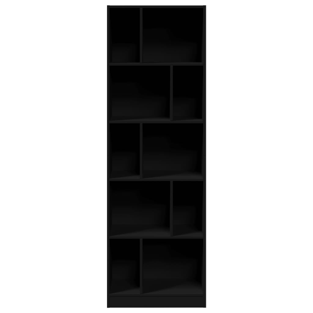 vidaXL Bibliotecă, negru, 57x28,5x174 cm, lemn prelucrat