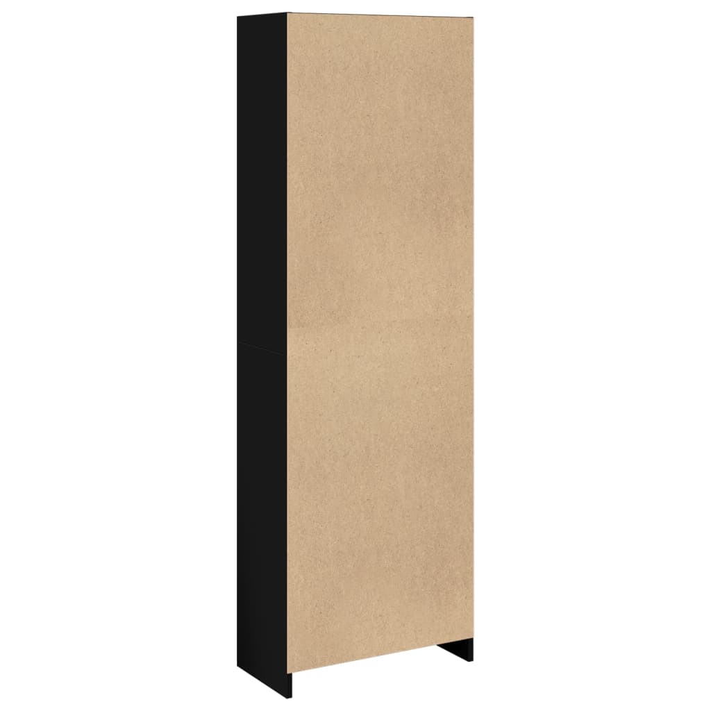vidaXL Bibliotecă, negru, 57x28,5x174 cm, lemn prelucrat