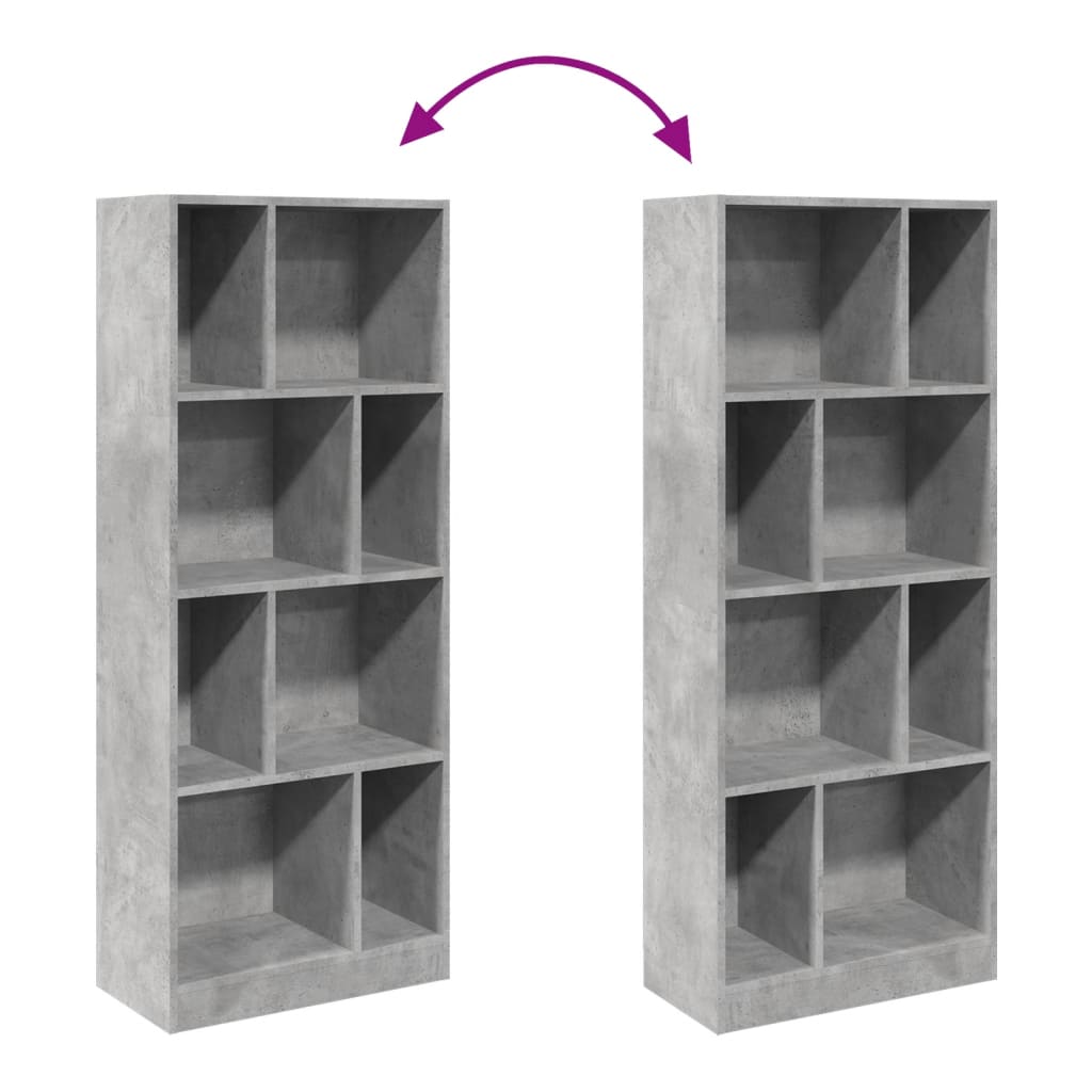 vidaXL Bibliotecă, gri beton, 57x28,5x141 cm, lemn prelucrat vidaXL Bibliotecă, gri beton, 57x28,5x141 cm, lemn prelucrat