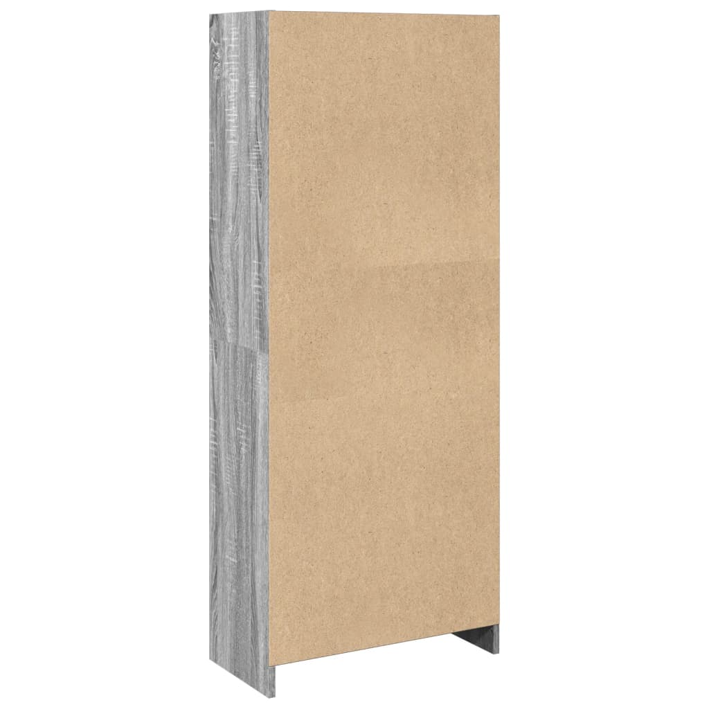 vidaXL Bibliotecă, gri sonoma, 57x28,5x141 cm, lemn prelucrat vidaXL Bibliotecă, gri sonoma, 57x28,5x141 cm, lemn prelucrat