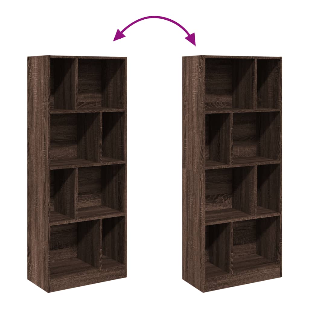vidaXL Bibliotecă, stejar maro, 57x28,5x141 cm, lemn prelucrat vidaXL Bibliotecă, stejar maro, 57x28,5x141 cm, lemn prelucrat