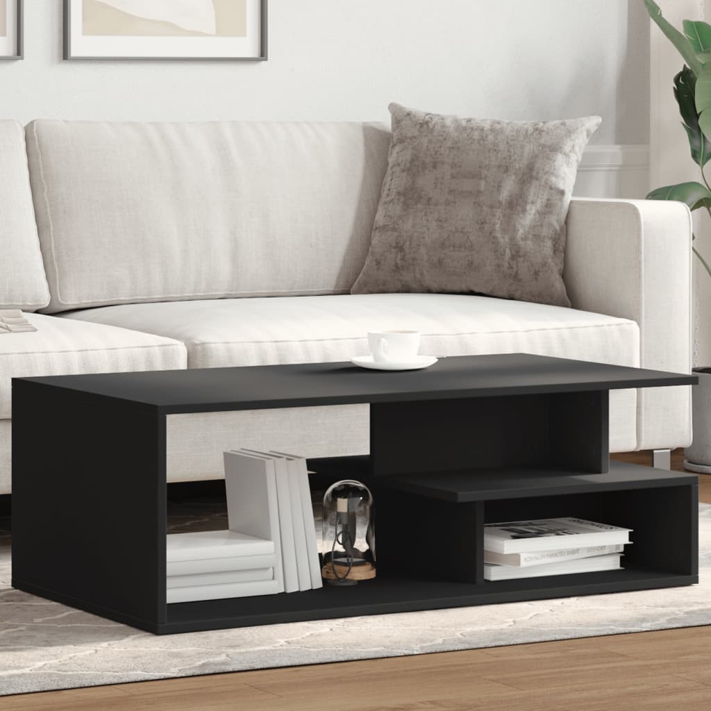 vidaXL Măsuță de cafea, negru, 102x55x35 cm, lemn prelucrat vidaXL Măsuță de cafea, negru, 102x55x35 cm, lemn prelucrat