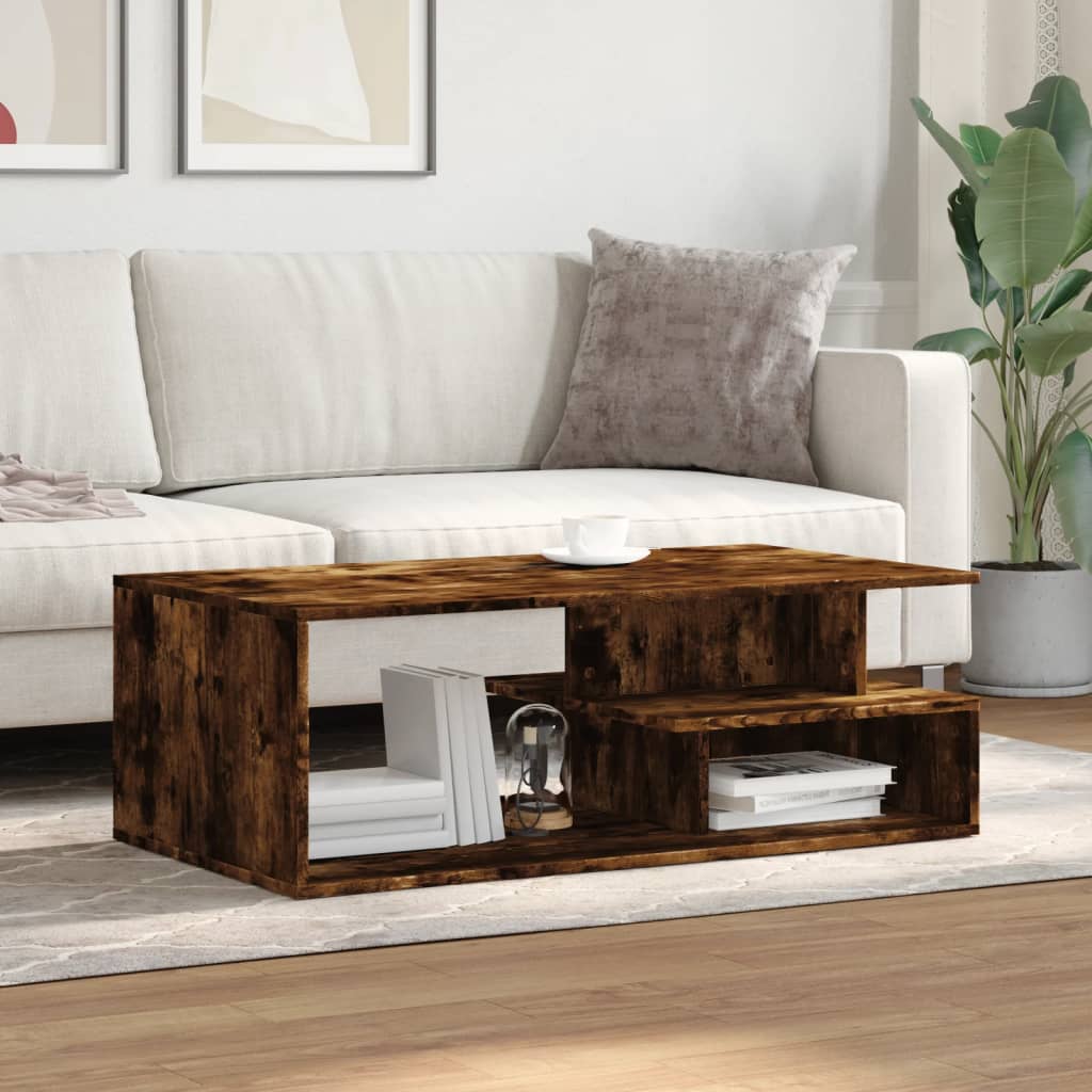 vidaXL Măsuță de cafea, stejar fumuriu, 102x55x35 cm, lemn prelucrat vidaXL Măsuță de cafea, stejar fumuriu, 102x55x35 cm, lemn prelucrat
