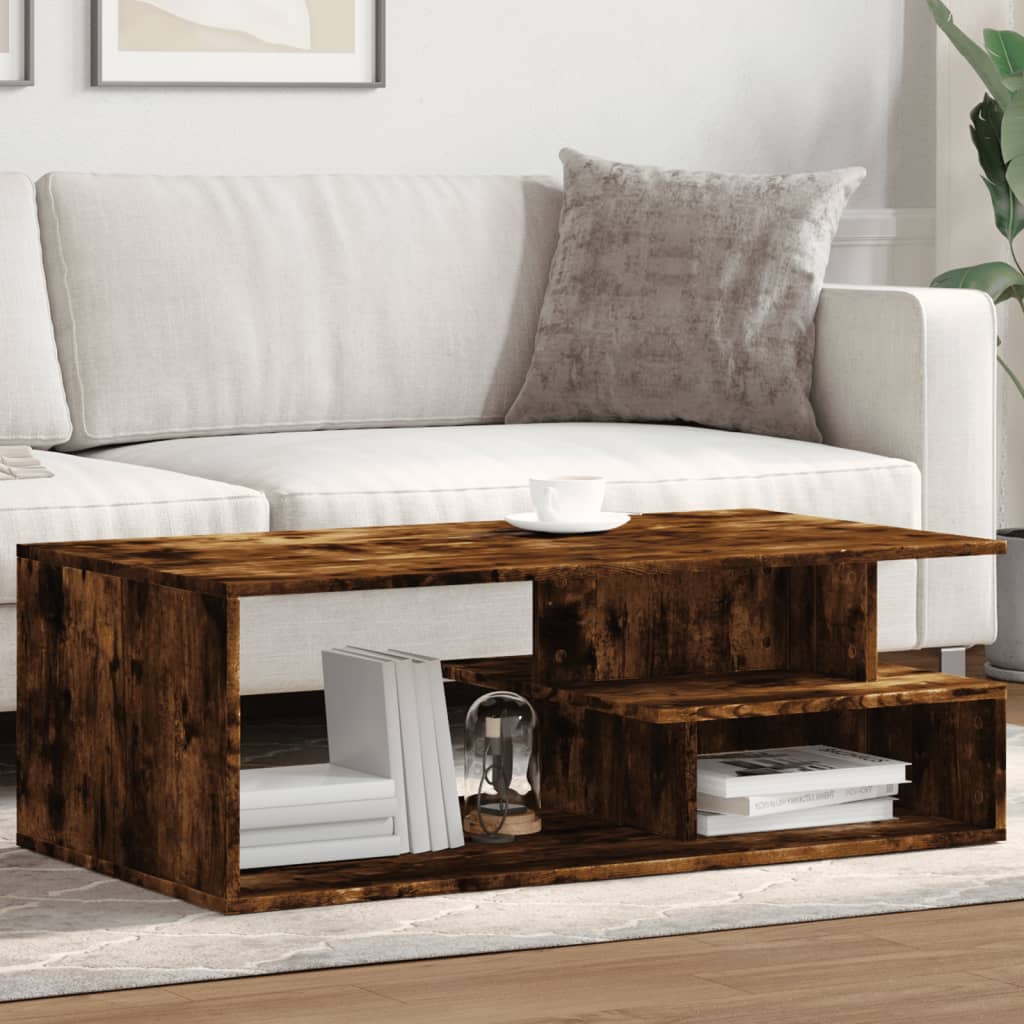 vidaXL Măsuță de cafea, stejar fumuriu, 102x55x35 cm, lemn prelucrat vidaXL Măsuță de cafea, stejar fumuriu, 102x55x35 cm, lemn prelucrat