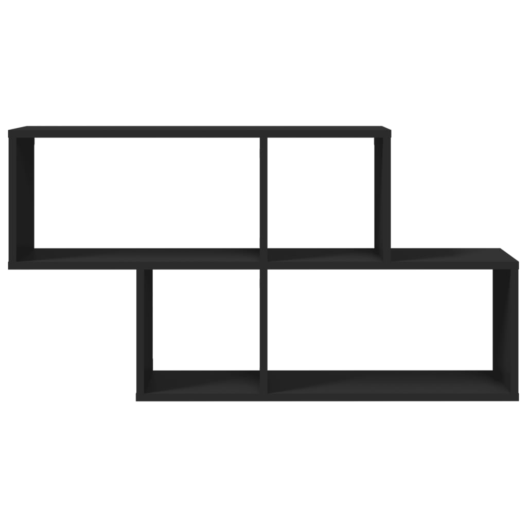 vidaXL Raft de perete, negru, 100x20x53 cm, lemn prelucrat vidaXL Raft de perete, negru, 100x20x53 cm, lemn prelucrat