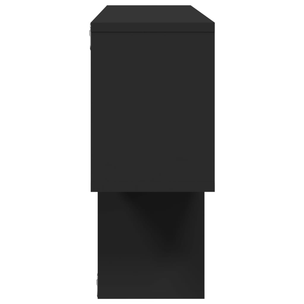 vidaXL Raft de perete, negru, 100x20x53 cm, lemn prelucrat vidaXL Raft de perete, negru, 100x20x53 cm, lemn prelucrat