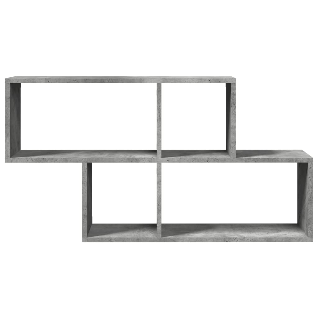 vidaXL Raft de perete, gri beton, 100x20x53 cm , lemn prelucrat