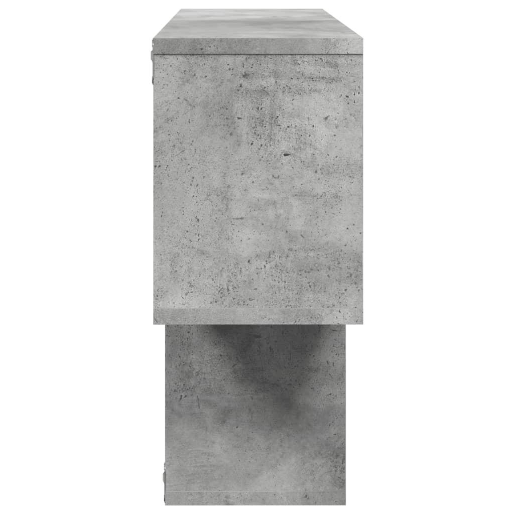 vidaXL Raft de perete, gri beton, 100x20x53 cm , lemn prelucrat