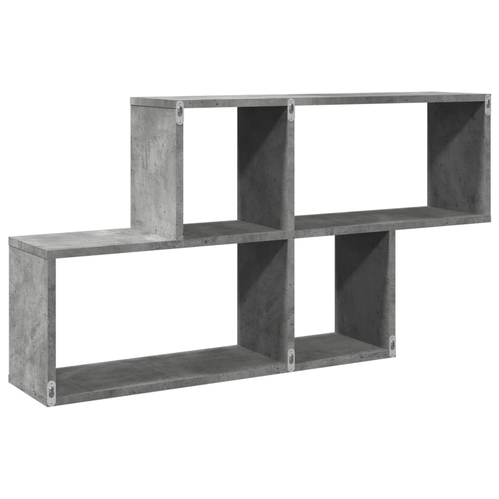 vidaXL Raft de perete, gri beton, 100x20x53 cm , lemn prelucrat
