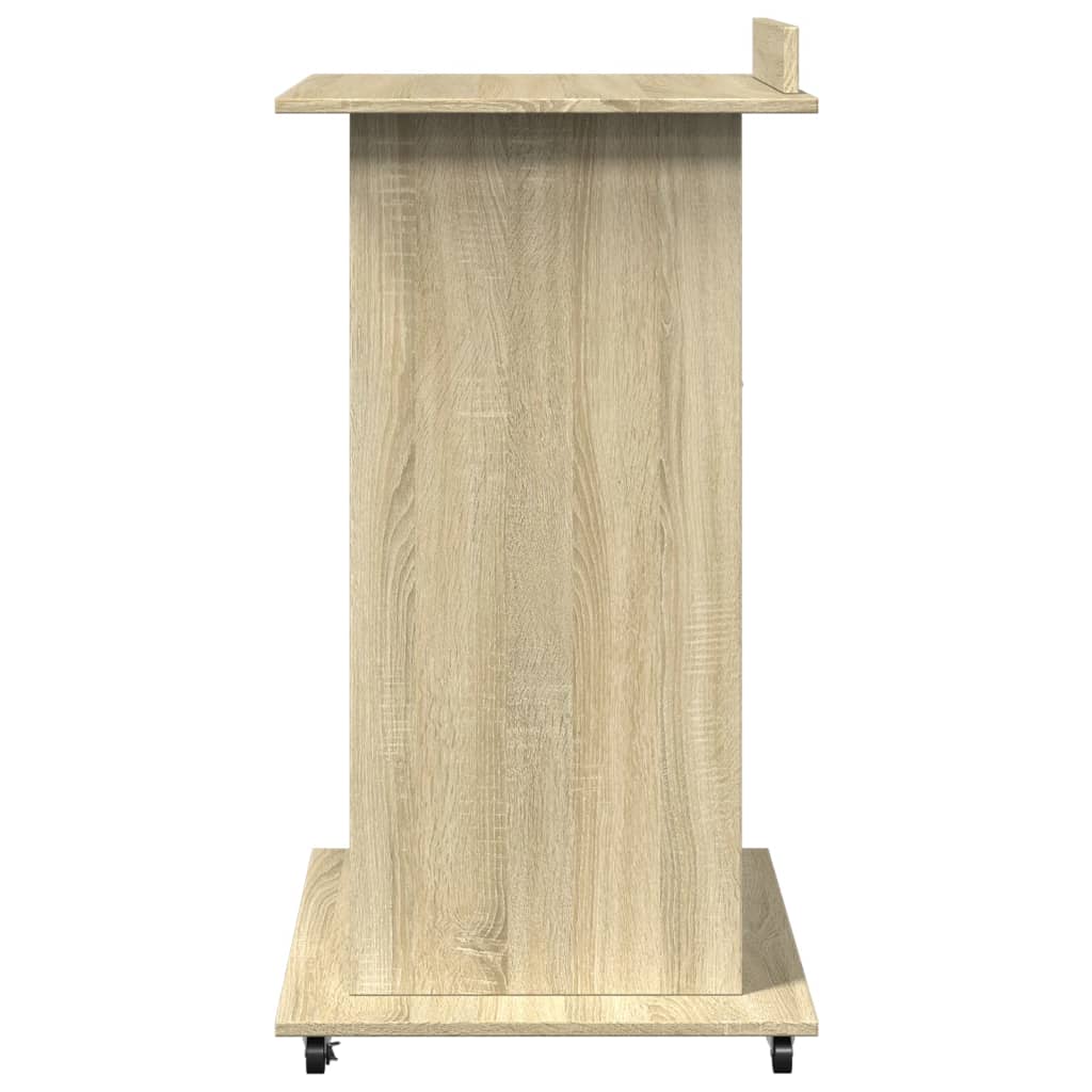vidaXL Pupitru roți și sertar stejar sonoma 55x55x107cm lemn prelucrat vidaXL Pupitru roți și sertar stejar sonoma 55x55x107cm lemn prelucrat
