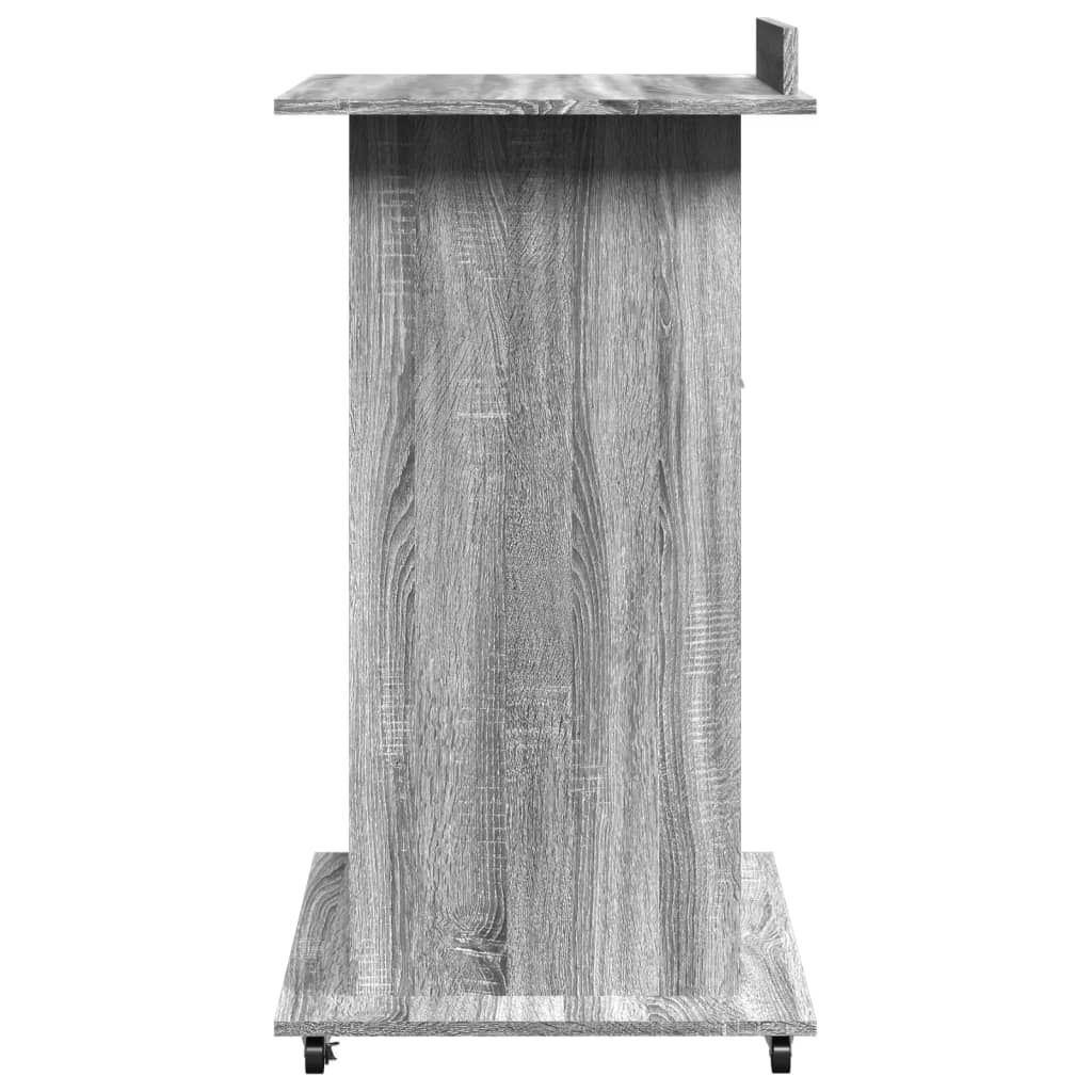 vidaXL Pupitru cu roți și sertar sonoma gri 55x55x107cm lemn prelucrat vidaXL Pupitru cu roți și sertar sonoma gri 55x55x107cm lemn prelucrat