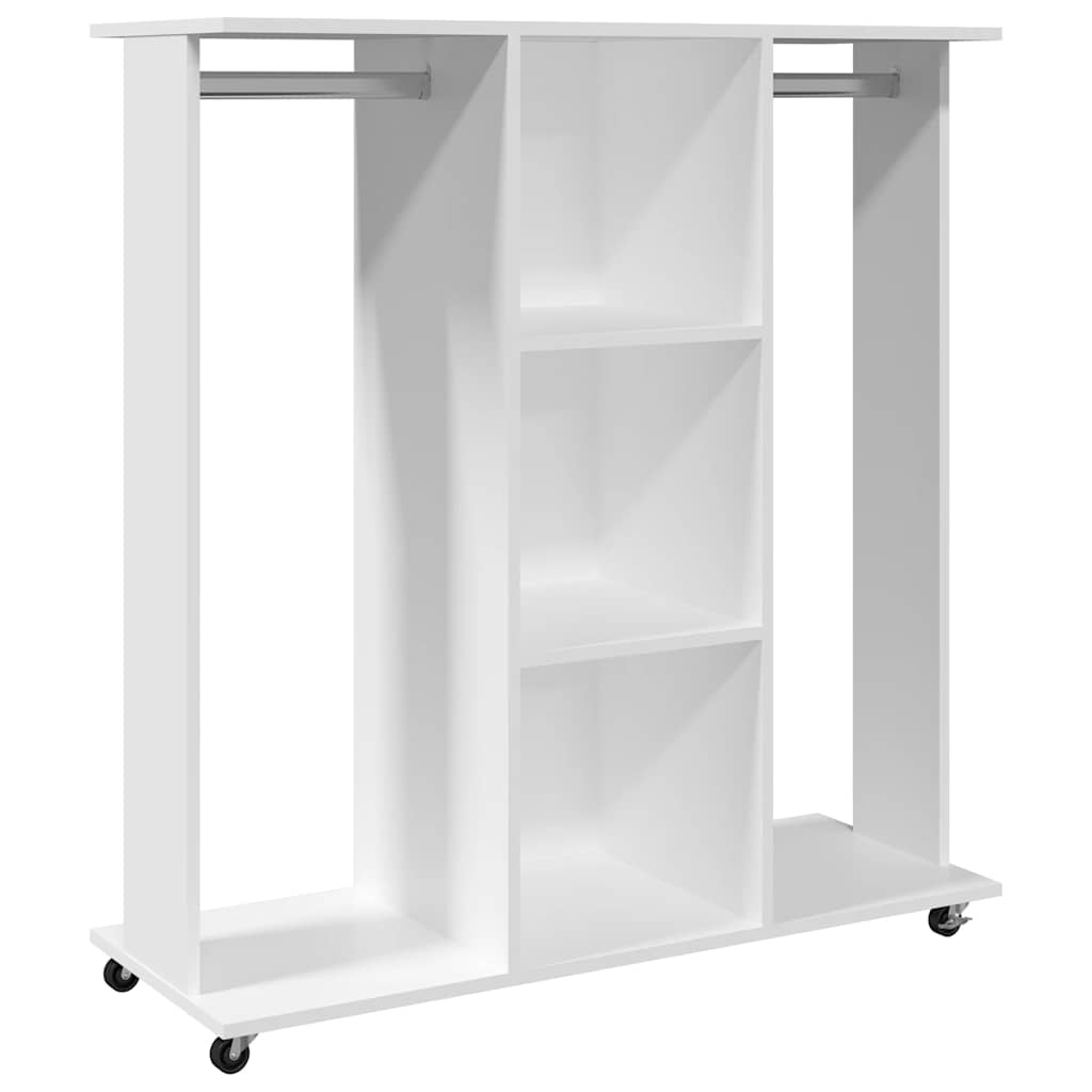 vidaXL Șifonier cu roți, alb, 102x38x110 cm, lemn prelucrat vidaXL Șifonier cu roți, alb, 102x38x110 cm, lemn prelucrat