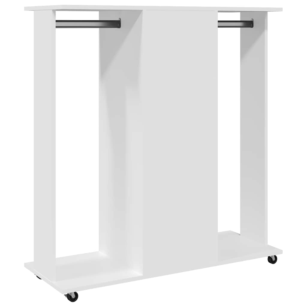vidaXL Șifonier cu roți, alb, 102x38x110 cm, lemn prelucrat vidaXL Șifonier cu roți, alb, 102x38x110 cm, lemn prelucrat