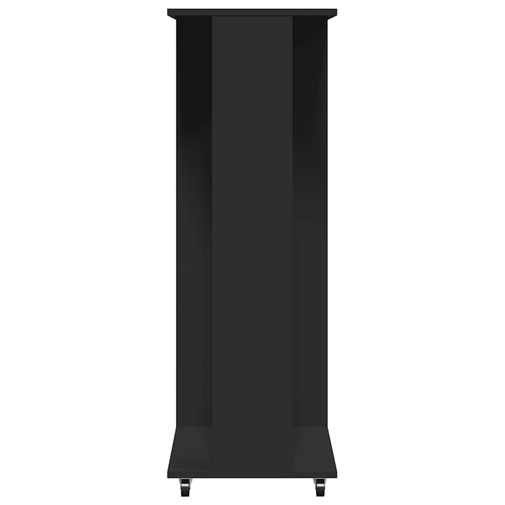 vidaXL Șifonier cu roți, negru, 102x38x110 cm, lemn prelucrat vidaXL Șifonier cu roți, negru, 102x38x110 cm, lemn prelucrat