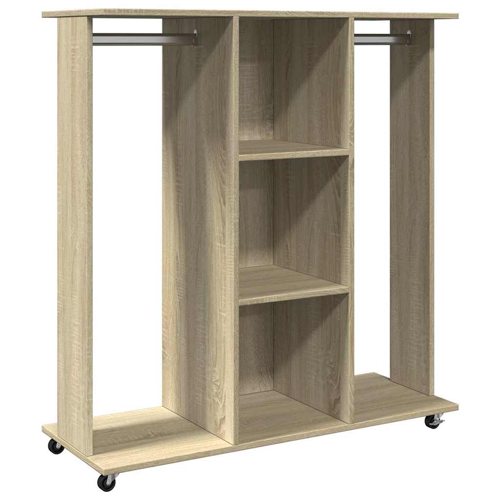 vidaXL Șifonier cu roți, stejar sonoma, 102x38x110 cm, lemn prelucrat vidaXL Șifonier cu roți, stejar sonoma, 102x38x110 cm, lemn prelucrat