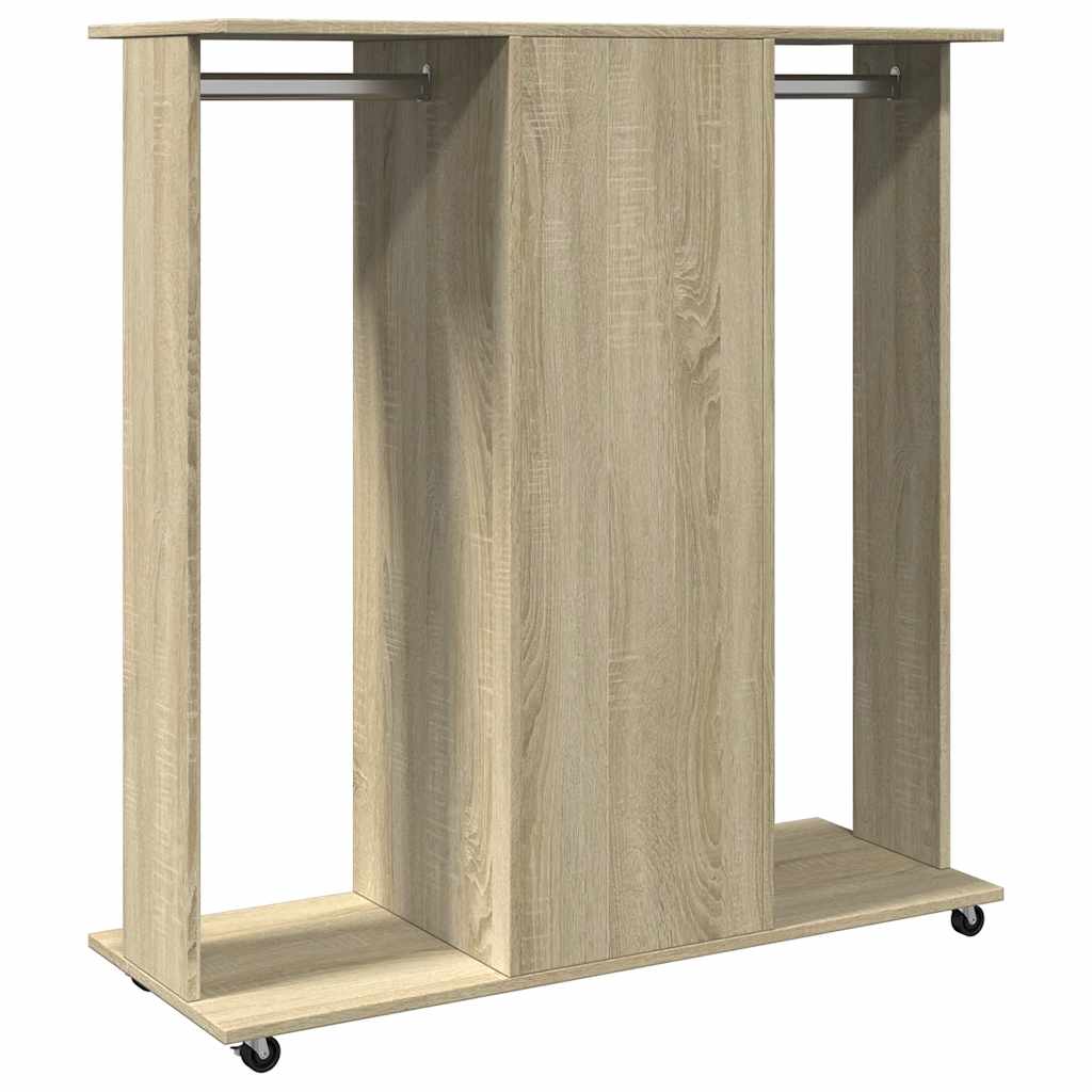 vidaXL Șifonier cu roți, stejar sonoma, 102x38x110 cm, lemn prelucrat vidaXL Șifonier cu roți, stejar sonoma, 102x38x110 cm, lemn prelucrat