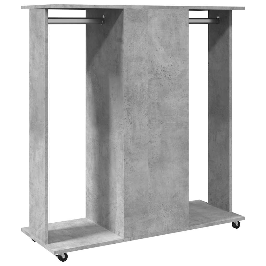 vidaXL Șifonier cu roți, gri beton, 102x38x110 cm, lemn prelucrat vidaXL Șifonier cu roți, gri beton, 102x38x110 cm, lemn prelucrat