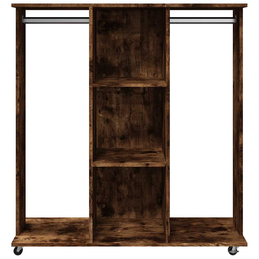 vidaXL Șifonier cu roți, stejar fumuriu, 102x38x110 cm, lemn prelucrat vidaXL Șifonier cu roți, stejar fumuriu, 102x38x110 cm, lemn prelucrat
