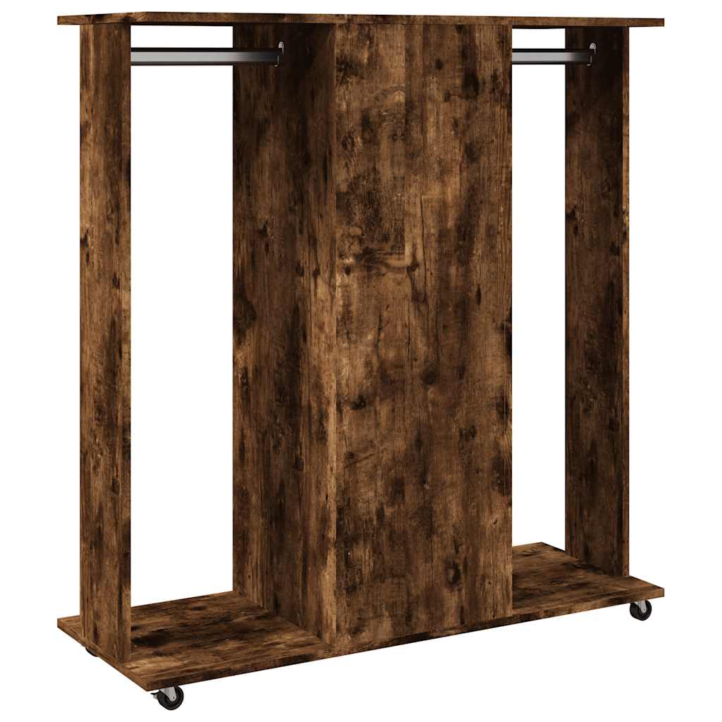 vidaXL Șifonier cu roți, stejar fumuriu, 102x38x110 cm, lemn prelucrat vidaXL Șifonier cu roți, stejar fumuriu, 102x38x110 cm, lemn prelucrat