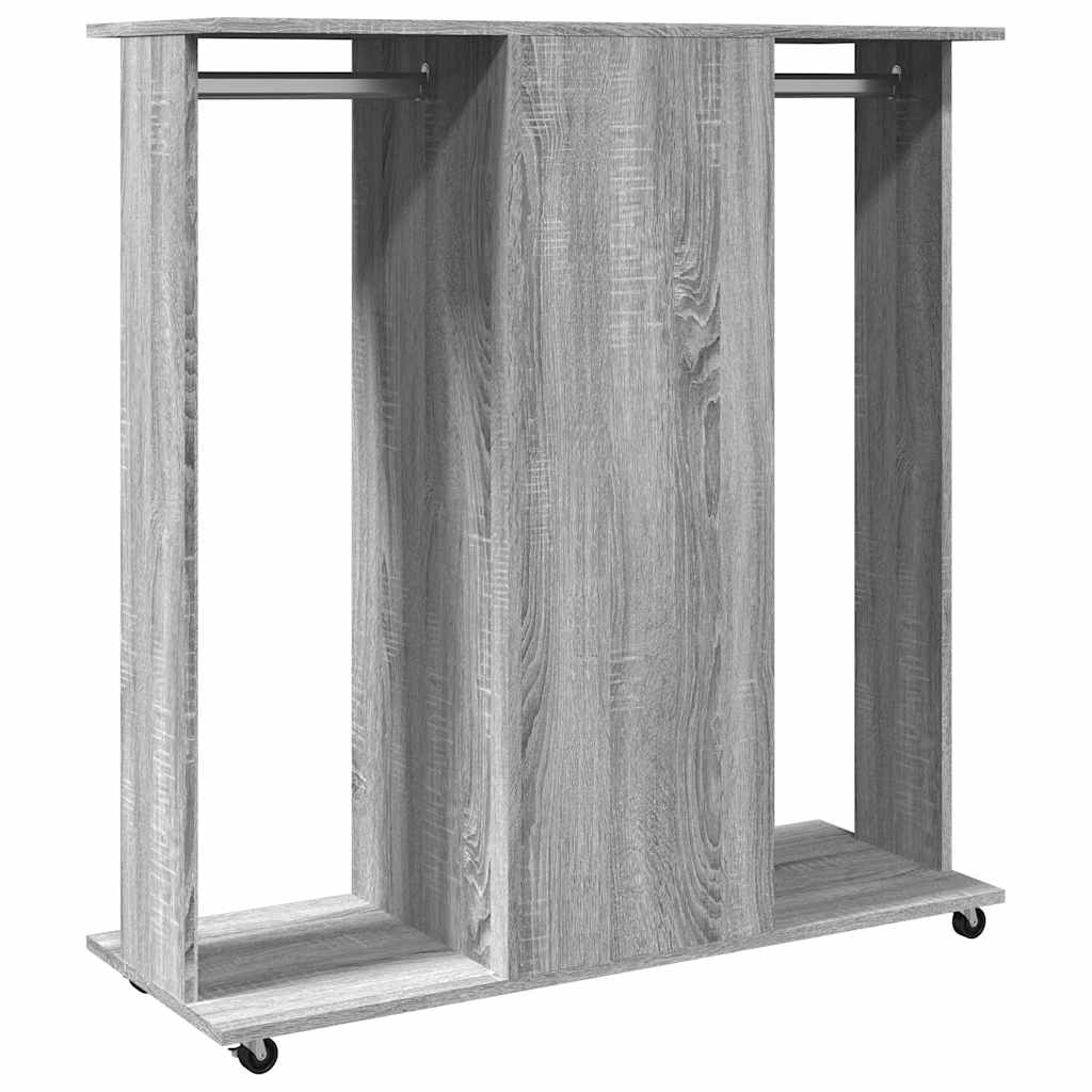 vidaXL Șifonier cu roți, gri sonoma, 102x38x110 cm, lemn prelucrat vidaXL Șifonier cu roți, gri sonoma, 102x38x110 cm, lemn prelucrat