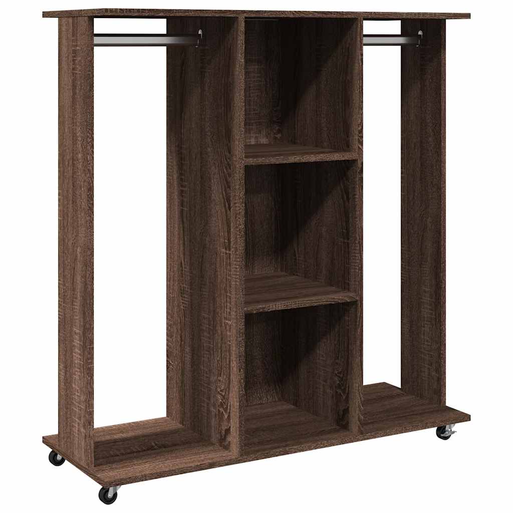 vidaXL Șifonier cu roți, stejar maro, 102x38x110 cm, lemn prelucrat vidaXL Șifonier cu roți, stejar maro, 102x38x110 cm, lemn prelucrat