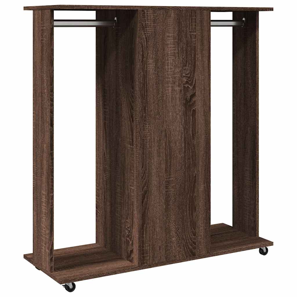 vidaXL Șifonier cu roți, stejar maro, 102x38x110 cm, lemn prelucrat vidaXL Șifonier cu roți, stejar maro, 102x38x110 cm, lemn prelucrat