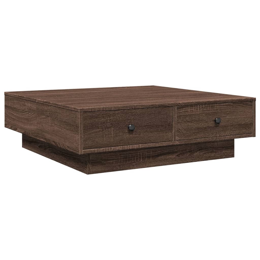 vidaXL Măsuță de cafea, stejar maro, 90x90x28 cm, lemn prelucrat vidaXL Măsuță de cafea, stejar maro, 90x90x28 cm, lemn prelucrat