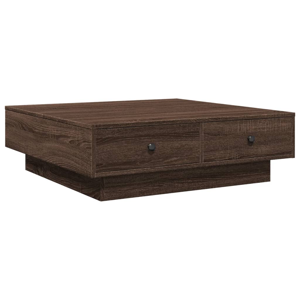 vidaXL Măsuță de cafea, stejar maro, 90x90x28 cm, lemn prelucrat vidaXL Măsuță de cafea, stejar maro, 90x90x28 cm, lemn prelucrat