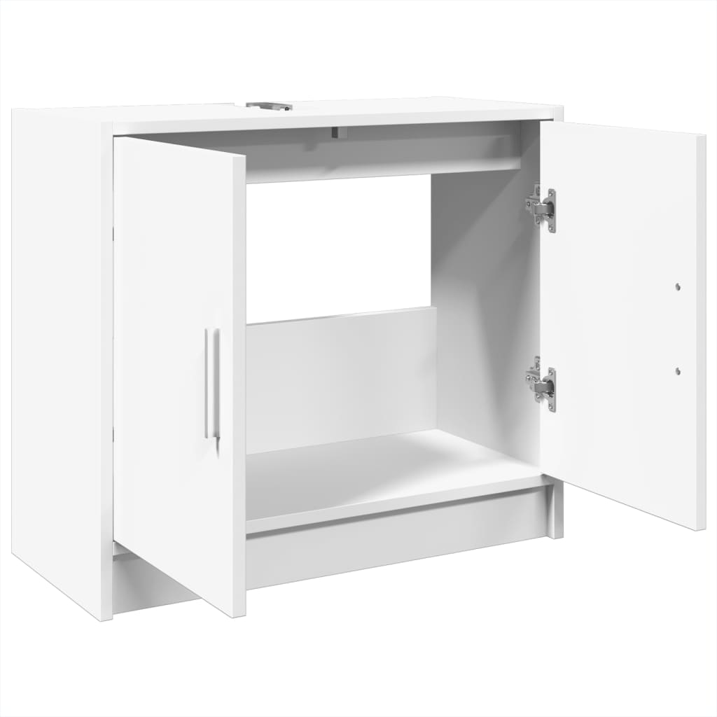 vidaXL Dulap de chiuvetă, alb, 63x29x55 cm, lemn prelucrat vidaXL Dulap de chiuvetă, alb, 63x29x55 cm, lemn prelucrat