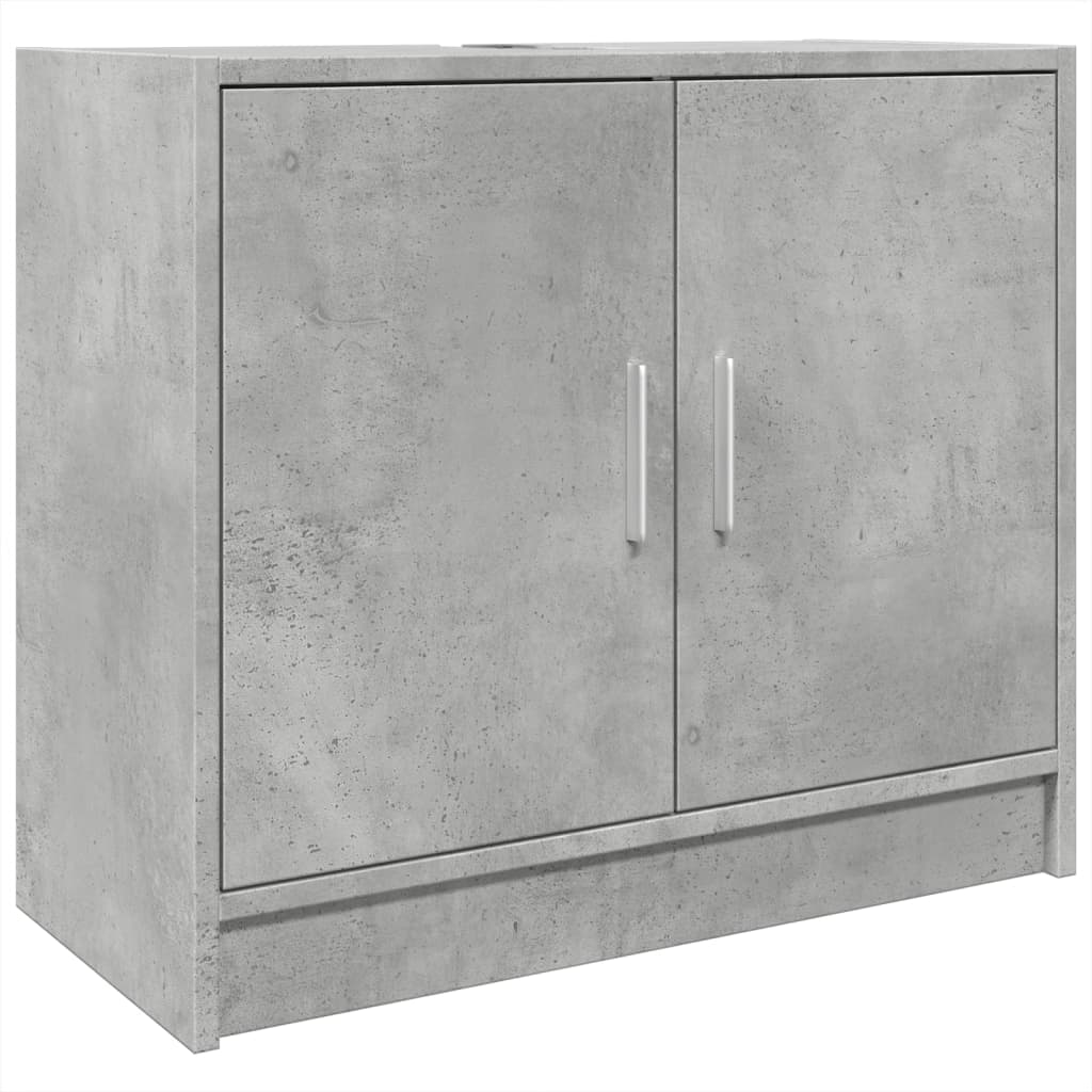 vidaXL Dulap de chiuvetă, gri beton, 63x29x55 cm, lemn prelucrat vidaXL Dulap de chiuvetă, gri beton, 63x29x55 cm, lemn prelucrat