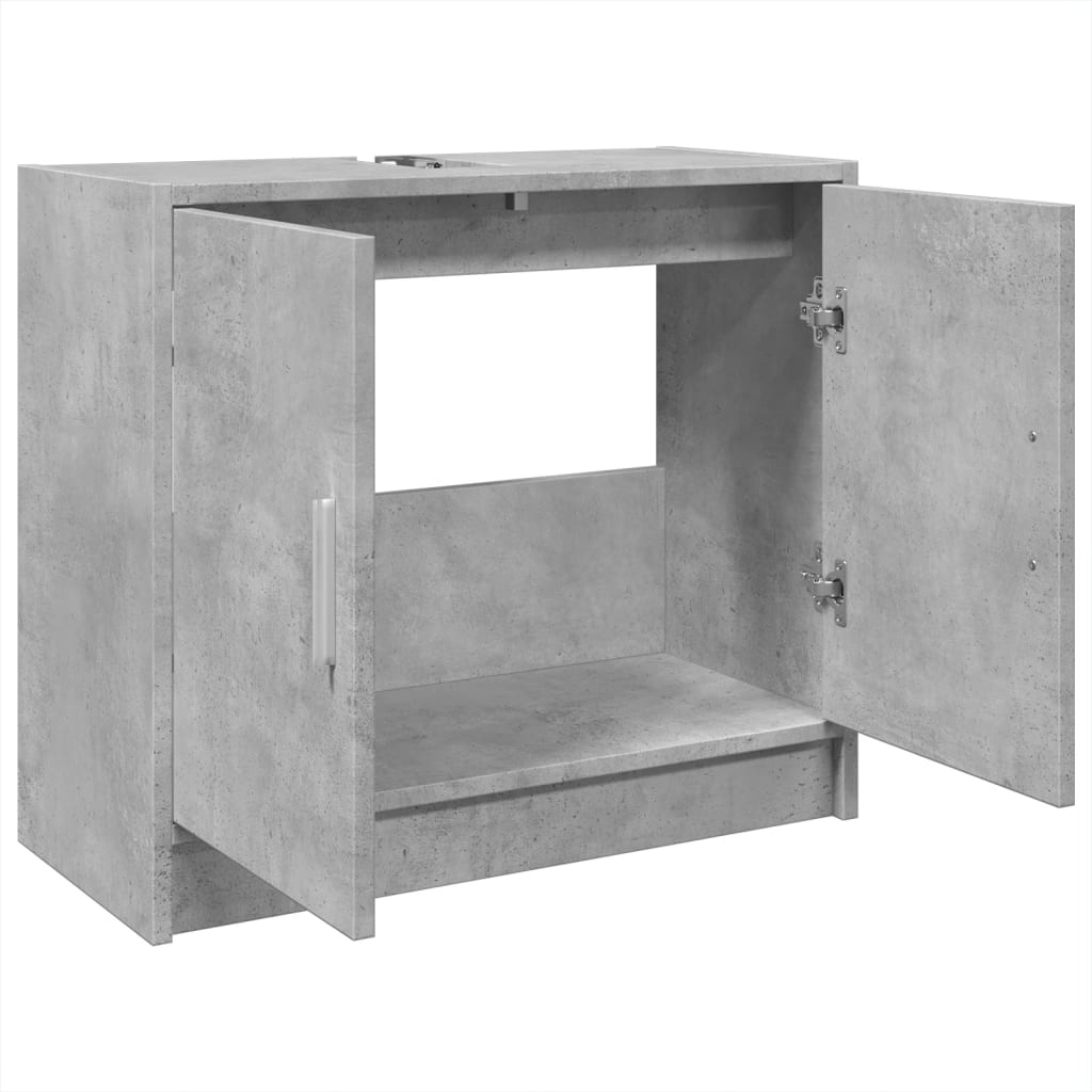 vidaXL Dulap de chiuvetă, gri beton, 63x29x55 cm, lemn prelucrat vidaXL Dulap de chiuvetă, gri beton, 63x29x55 cm, lemn prelucrat