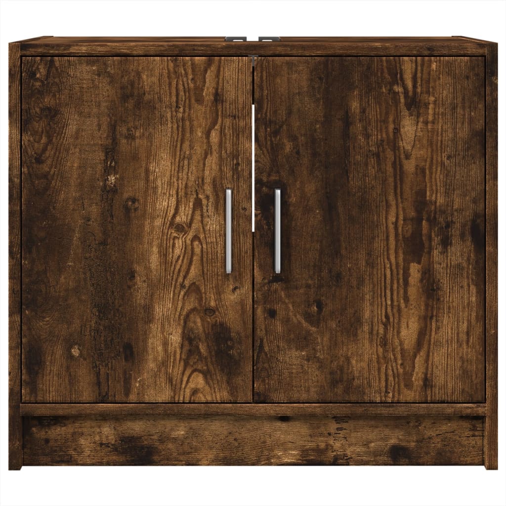 vidaXL Dulap de chiuvetă, stejar fumuriu, 63x29x55 cm, lemn prelucrat vidaXL Dulap de chiuvetă, stejar fumuriu, 63x29x55 cm, lemn prelucrat