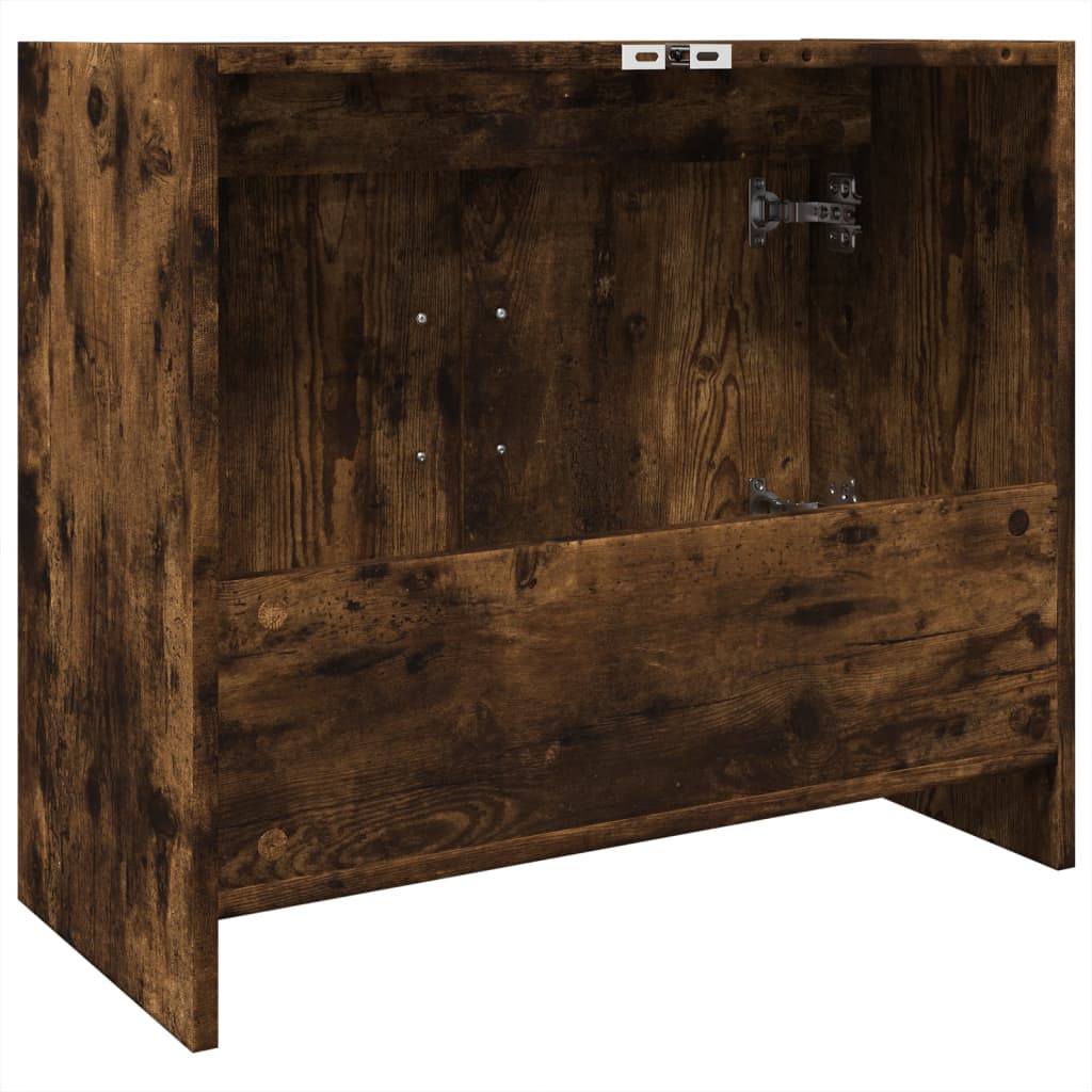 vidaXL Dulap de chiuvetă, stejar fumuriu, 63x29x55 cm, lemn prelucrat vidaXL Dulap de chiuvetă, stejar fumuriu, 63x29x55 cm, lemn prelucrat