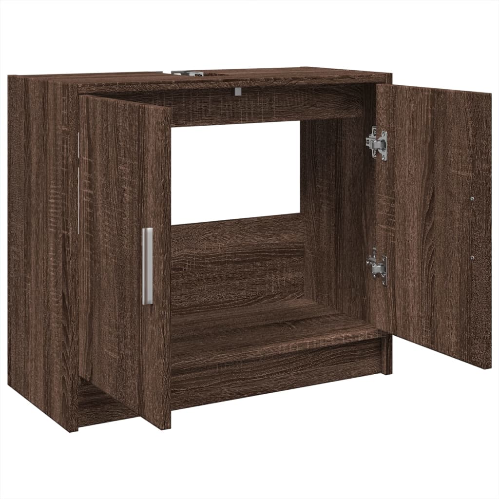 vidaXL Dulap de chiuvetă, stejar maro, 63x29x55 cm, lemn prelucrat vidaXL Dulap de chiuvetă, stejar maro, 63x29x55 cm, lemn prelucrat