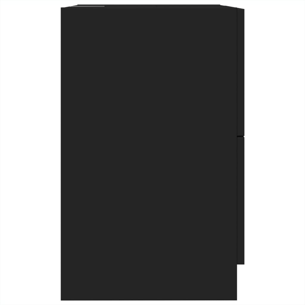 vidaXL Dulap de chiuvetă, negru, 40x37x59 cm, lemn prelucrat
