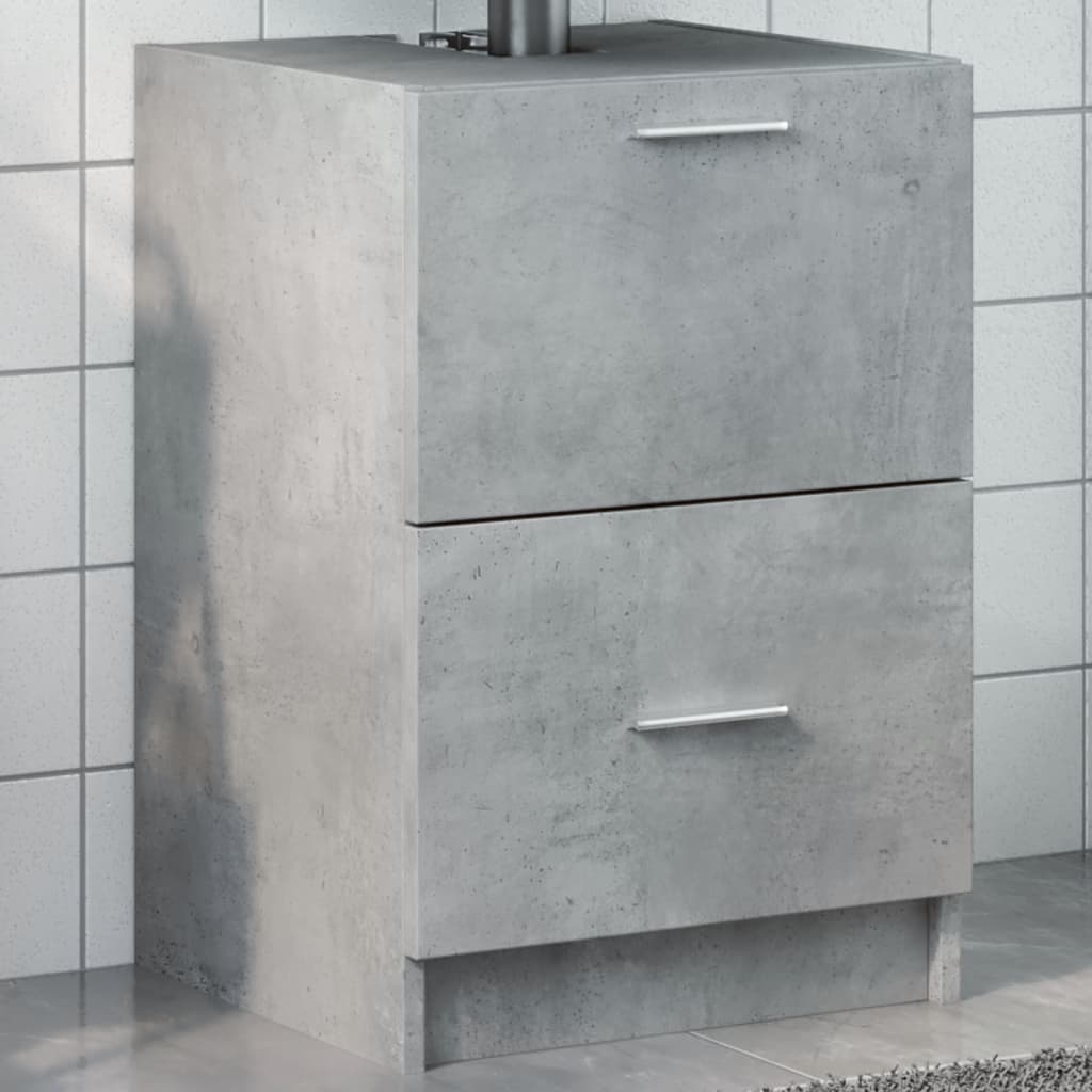 vidaXL Dulap de chiuvetă, gri beton, 40x37x59 cm, lemn prelucrat vidaXL Dulap de chiuvetă, gri beton, 40x37x59 cm, lemn prelucrat