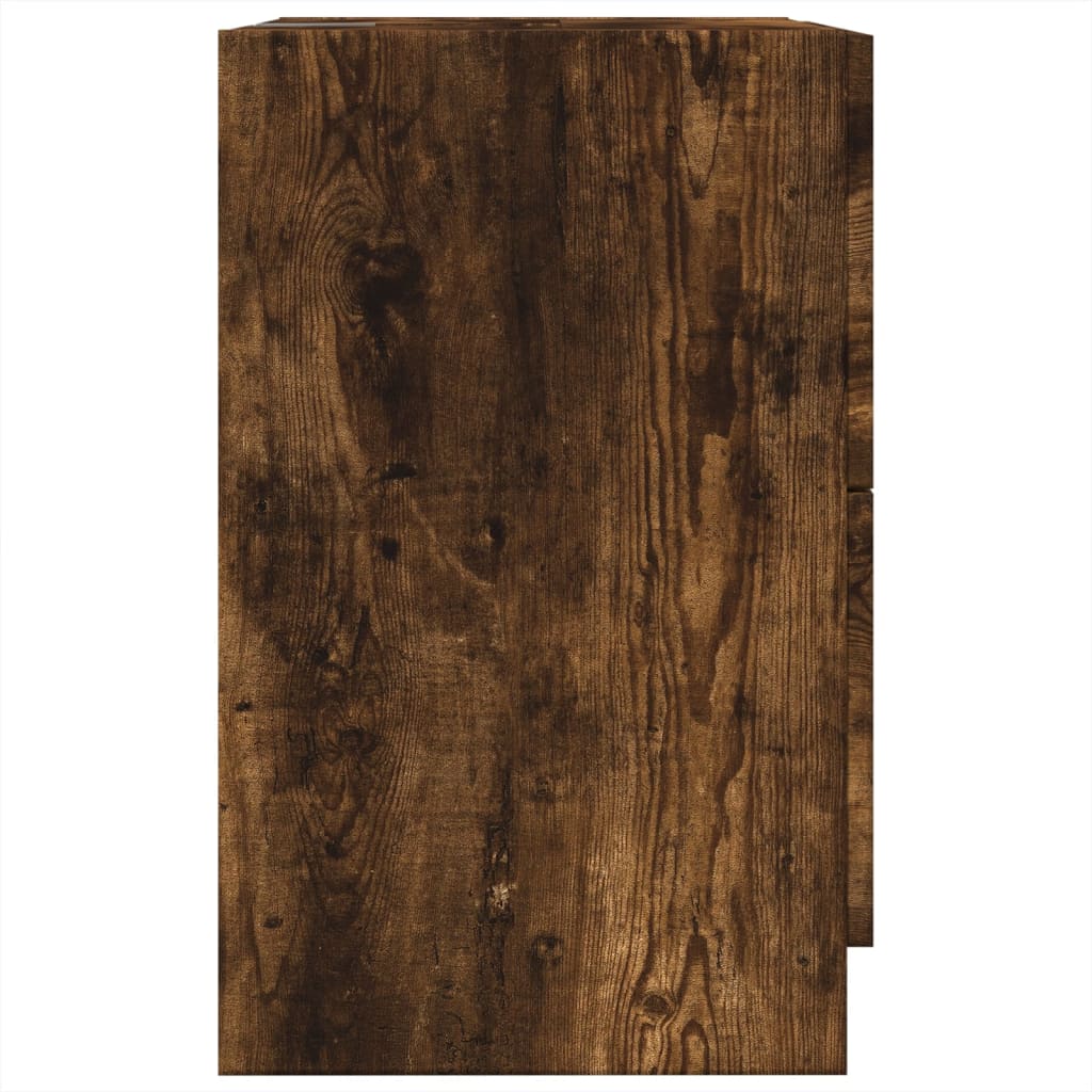 vidaXL Dulap de chiuvetă, stejar afumat, 40x37x59 cm, lemn prelucrat vidaXL Dulap de chiuvetă, stejar afumat, 40x37x59 cm, lemn prelucrat
