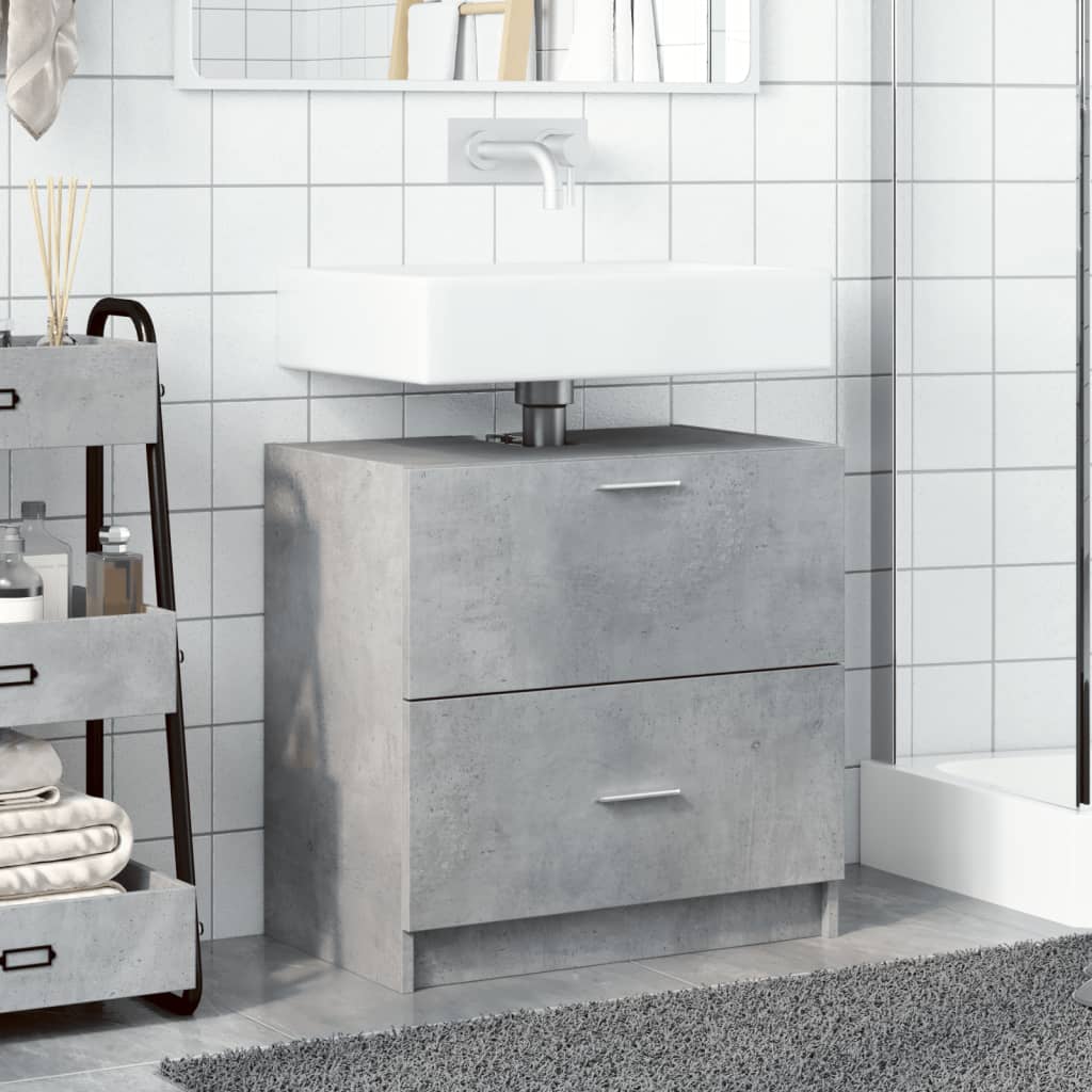 vidaXL Dulap de chiuvetă, gri beton, 59x37x59 cm, lemn prelucrat vidaXL Dulap de chiuvetă, gri beton, 59x37x59 cm, lemn prelucrat