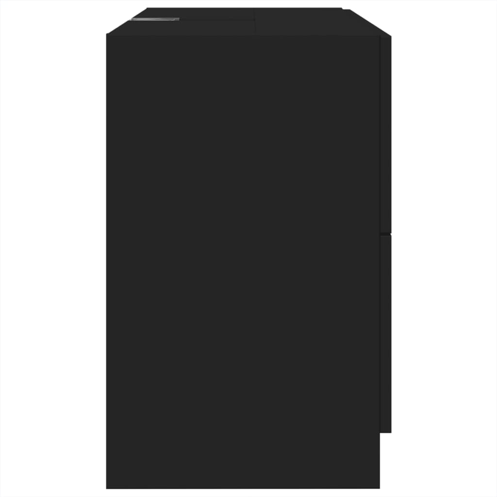 vidaXL Dulap de chiuvetă, negru, 78x37x59 cm, lemn prelucrat