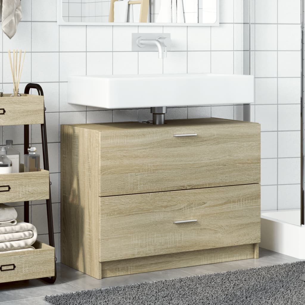 vidaXL Dulap de chiuvetă, stejar sonoma, 78x37x59 cm, lemn prelucrat vidaXL Dulap de chiuvetă, stejar sonoma, 78x37x59 cm, lemn prelucrat