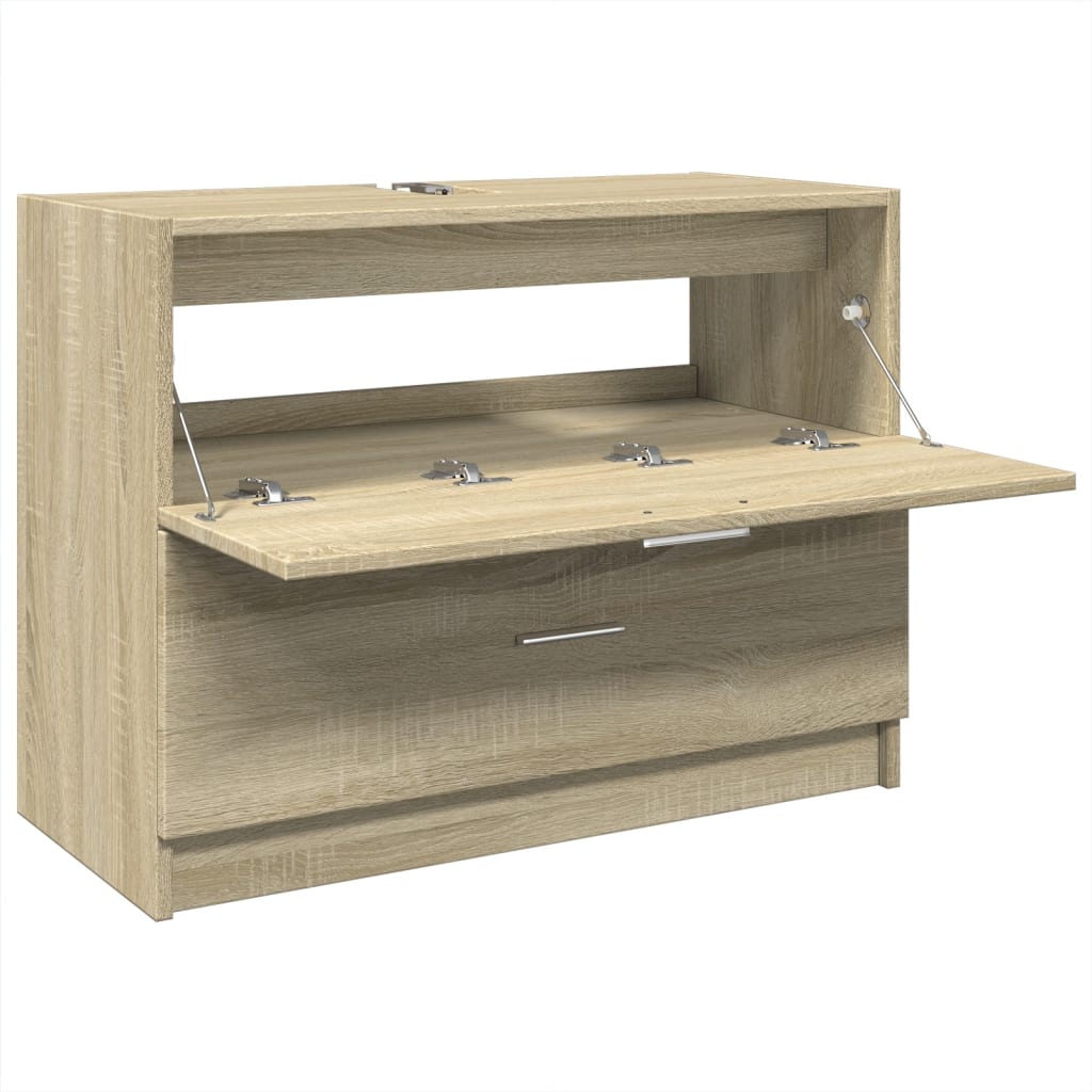vidaXL Dulap de chiuvetă, stejar sonoma, 78x37x59 cm, lemn prelucrat vidaXL Dulap de chiuvetă, stejar sonoma, 78x37x59 cm, lemn prelucrat