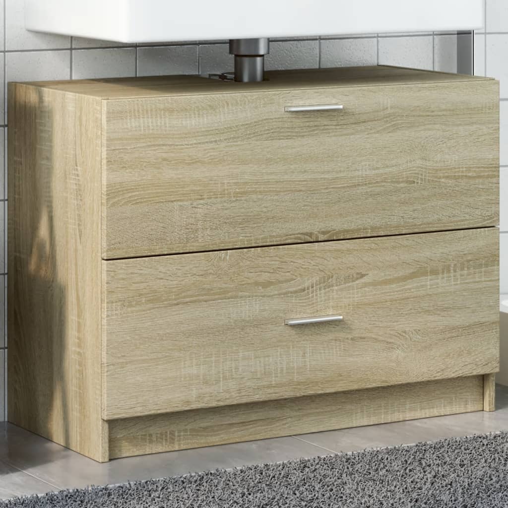 vidaXL Dulap de chiuvetă, stejar sonoma, 78x37x59 cm, lemn prelucrat vidaXL Dulap de chiuvetă, stejar sonoma, 78x37x59 cm, lemn prelucrat