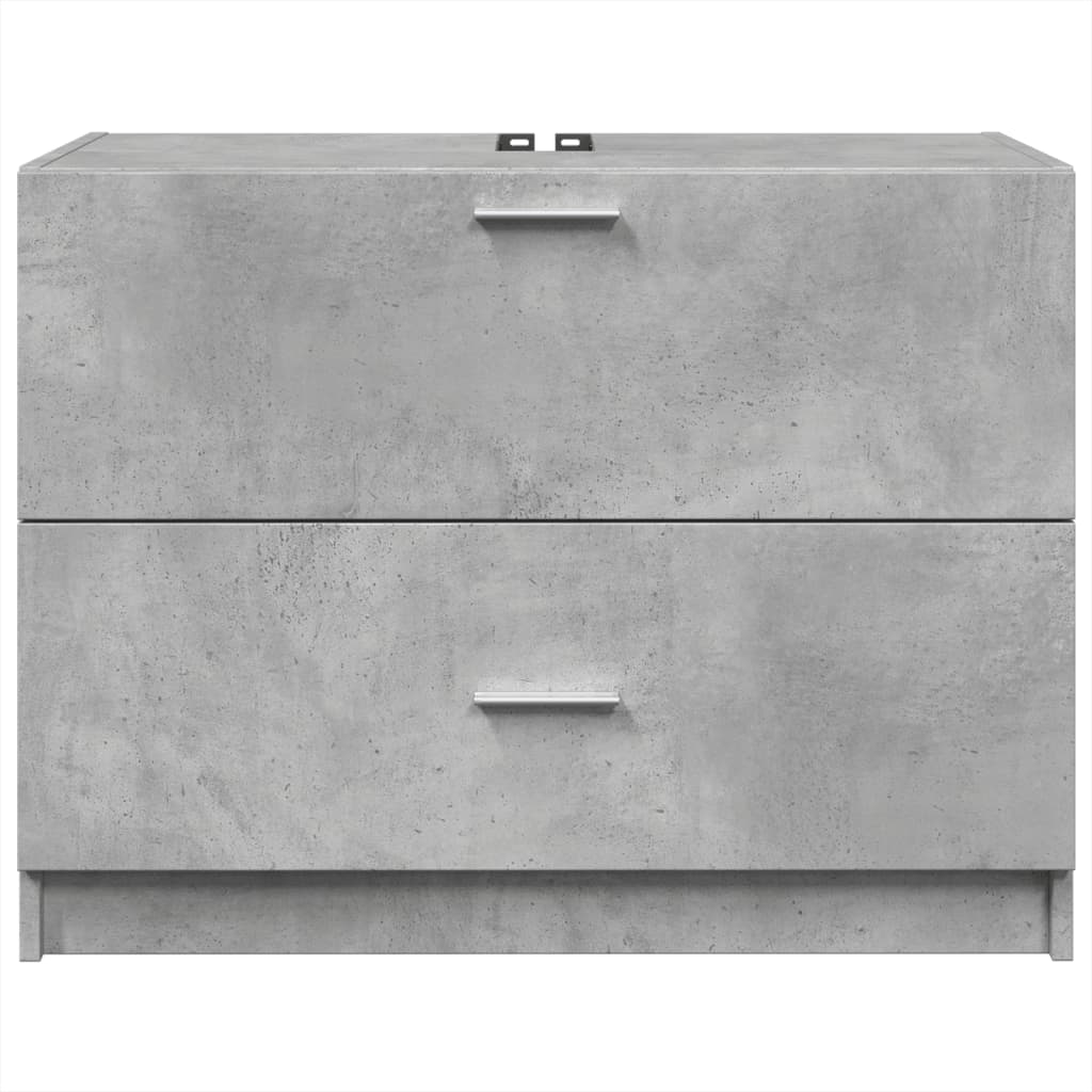 vidaXL Dulap de chiuvetă, gri beton, 78x37x59 cm, lemn prelucrat vidaXL Dulap de chiuvetă, gri beton, 78x37x59 cm, lemn prelucrat